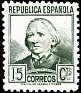 Spain 1936 Personajes 15 CTS Verde Edifil 733. España 733. Subida por susofe